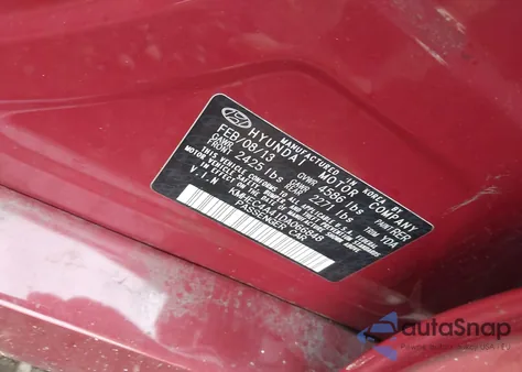 2013 Hyundai Sonata Hybrid Limited z USA, uszkodzony, nr VIN KMHEC4A41DA066848